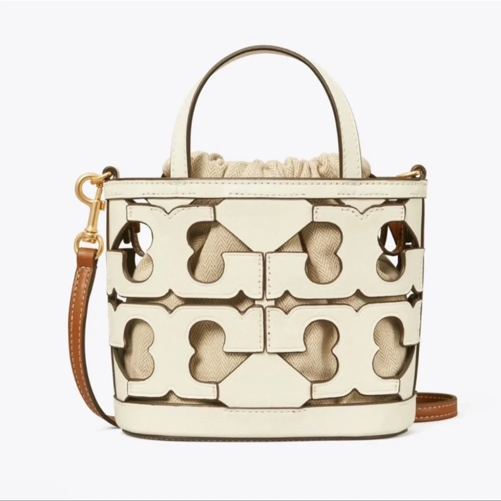 🔥NeW! $598 Tory Burch Cutout Logo Mini tote - Picture 4 of 15